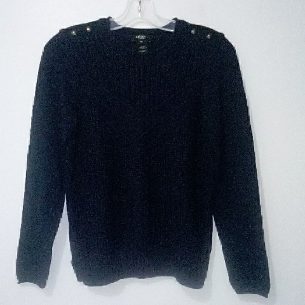 Olsen Europe Navy Blue Fisherman Sweater